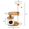 3-Tier Cat Tree - 2 Napping Perches, Kitten Condo, 2 Sisal Rope Scratching Posts, and Hanging Toy - Tower for Indoor Kitties by PETMAKER (Brown)