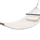 Gardeon Hammock, Cotton Bed Portable Camping Swing Hanging Chairs Hammocks Patio Backyard Porch Outdoor Indoor Furniture, 150kg Capacity 2 Person Mesh Cream