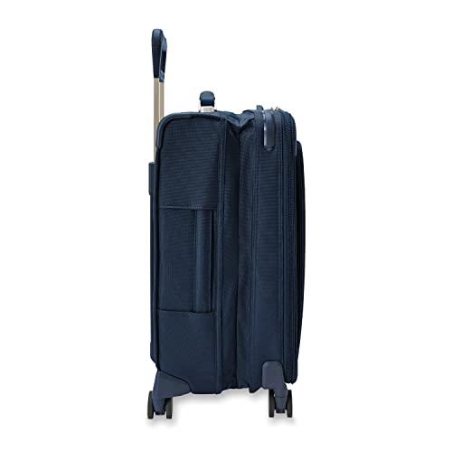 Briggs & Riley 4 Wheel Expandable Spinner Suitcases, Navy, Carry-On 56cm, Essential Carry-On