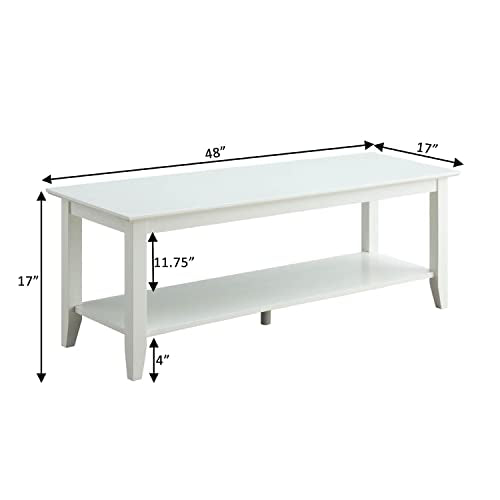 Convenience Concepts American Heritage Coffee Table, White