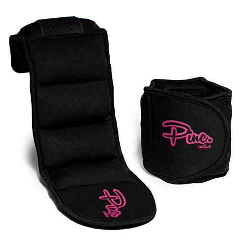 HEALTHYMODELLIFE Ankle Weights Set by Healthy Model Life (2x2lbs Cuffs) - 4lb in Total - Train Like A Model - at Home Workout Equipment for Slimming Thighs, Toning Glutes, More