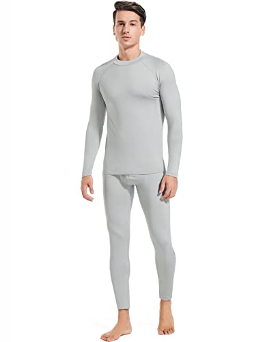 Men’s Thermal Underwear Fleece Lined Base Layer Long Johns Set Top and Bottom Winter Sports Suits