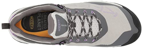 KEEN Female NXIS EVO WP Steel Grey English Lavender Size 9 US Hiking Shoe