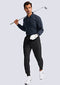 G Gradual Men's Golf Joggers Pants with Zipper Pockets Stretch Sweatpants Slim Fit Track Pants Joggers for Men Work Running, Black, X-Large