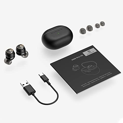 SoundPEATS Wireless Earbuds Mini Pro HS with Hi-Res Audio and LDAC Tech, Hybrid Active Noise Canceling Bluetooth 5.2 Earphones, 6 Mics and ENC for Clear Calls, 28 Hours of Playtime, 70ms Game Mode