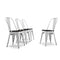 BELLEZE Metal Dining Chairs Set of 4, Stackable Metal Chairs Vintage Farmhouse Chairs with Detachable Backrest and Wood Seat, Weather Resistant Tolix Chair for Indoor Outdoor - Alexander (White)