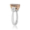 Gin & Grace 14K Two Tone Gold Genuine Morganite Ring with Diamonds for women | Ethically, authentically & organically sourced (Oval-cut) shaped Morganite hand-crafted jewelry for her | Morganite Ring for women, White Gold gemstone stone, Morganite