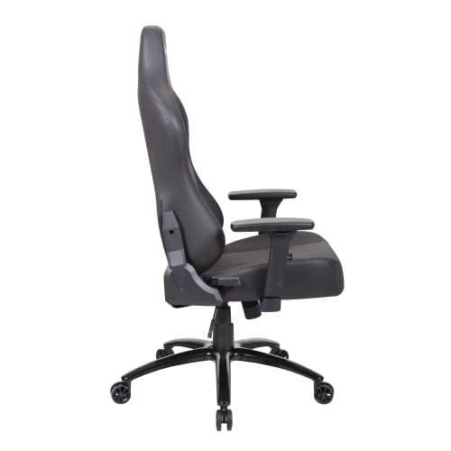 Newskill Akeron Professional Gaming Desk Chair, Breathable PU Leather, Adjustable Height, 180° Recliner, Gas Piston Class 4, 3D Adjustable Armrests, Lumbar and Cervical Cushion, Black