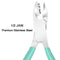 Cuticle Nipper with Cuticle Pusher - Ejiubas Green Cuticle Trimmer Stainless Steel Cuticle Clipper Cutter Nail Cuticle Remover Tools for Fingernails and Toenails