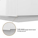 Luxsuite Coffee Table High Gloss Tea Table Wooden with Storage 4 Drawers Storage Shelf Cabinet Living Room Furniture White 95cm