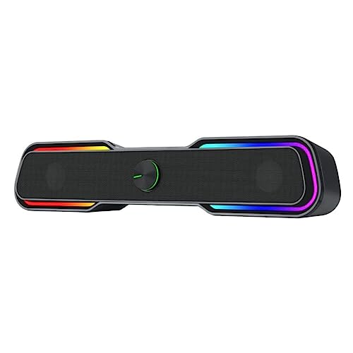 Maro RGB Gaming Soundbar and PC Speakers with Bluetooth and AUX Mode, Wired and Wireless Sound bar for Laptop Desktop TV Smartphone Tablet