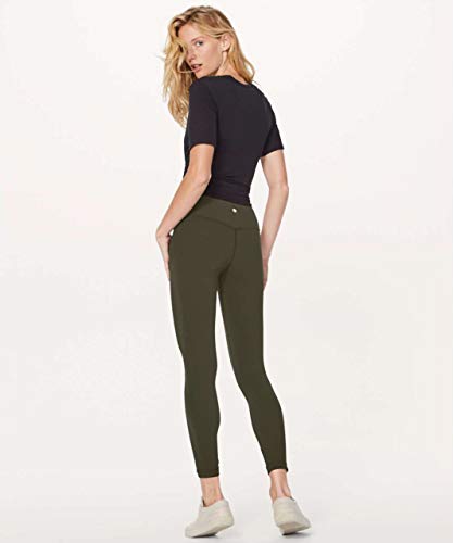 LULULEMON Align Hi-Rise Pant 25", Dark Olive, 6