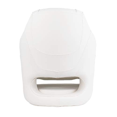 Leader Accessories Two Tone Captains Bucket Seat Boat Seat Premium Sports Flip Up Boat Seat (Model A - White)