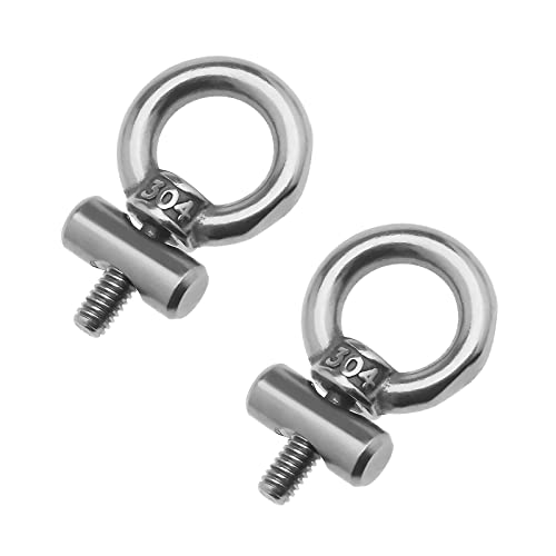 2PCS Awning Rail Stoppers 304 Stainless Steel 6mm for Caravan Motorhome Campervan Camping Tent Equipment Multi-function Awnings Accessories Silver