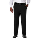 Haggar Men's Cool 18 Pro Classic Fit Flat Front Pant-Regular and Big & Tall Sizes, Black, 42W x 29L