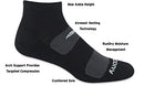 Saucony mens Multi-pack Mesh Ventilating Comfort Fit Performance Quarter (6 & 12 Pairs) Running Socks, Black Pairs), Medium-Large US