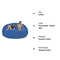 Chill Sack Bean Bag Chair: Giant 8' Memory Foam Furniture Bean Bag - Big Sofa with Soft Micro Fiber Cover - Royal Blue