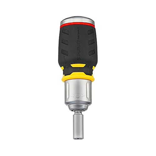 Stanley FMHT0-62688 Fatmax Stubby Ratchet Screwdriver (6 Bits), Black/Yellow, 219x99x49mm