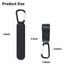 Ganwawo Stroller Hook, 2PCS Portable Stroller Hooks for Hanging, Multipurpose Organizer Hook Clip for Bugaboo,Strollers, wheelchairs,Walkers(Black)