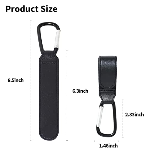 Ganwawo Stroller Hook, 2PCS Portable Stroller Hooks for Hanging, Multipurpose Organizer Hook Clip for Bugaboo,Strollers, wheelchairs,Walkers(Black)