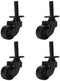 Set of 4 Solid Brass Caster Heavy Duty & Safe for All Floors Perfect Replacement for Floor Mat Oil Rubbed Bronze Finish Wheels for Chairs/Tables/Furniture