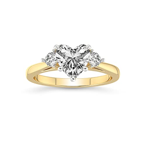 1 Carat - 3 Carat | IGI Certified Lab Grown Diamond Engagement Ring For Women | 14K Or 18K in White, Yellow Or Rose Gold | Lab Created Synthia Three Stone Diamond Engagement Ring | FG-VS1-VS2 Quality Friendly Diamonds Engagement Ring, 3.22 ct, Metal, Diam