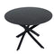 Round Dining Table MDF Marbling Black