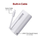 iWALK Portable Charger 9000mAh Power Bank with Built-in Cable, Small External Battery Pack Compatible with iPhone 14/14 Plus/14 Pro Max/13/13 Mini/13 Pro Max/12/12/Pro/11/XR/XS/X/8/7/6, White