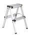 Two Step Ladder - Folding Small 2 Step Stool 330lbs with Non-Slip Feets, Aluminum Lightweight Metal Step Stool, Portable Solid Handy Work Ladder for Home, Kitchen, RV, Garage