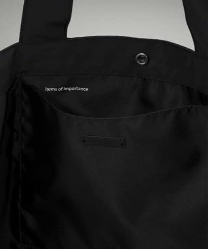 Lululemon Athletica Lululemon Side-Cinch Shopper Bag 18L (Black), Black, Large