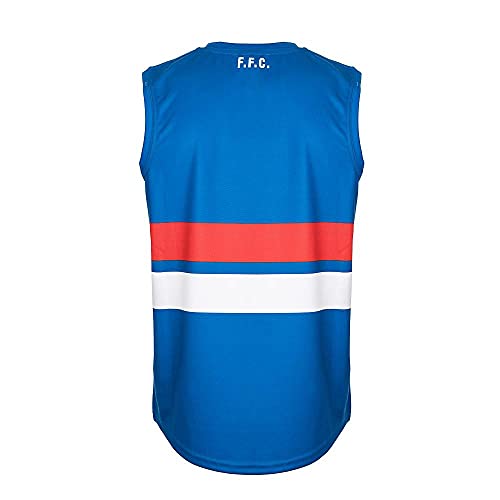 Western Bulldogs Junior Youths Kids AFL Auskick Jumper Guernsey Jersey Shorts Socks Playing Pack with Football Size 6