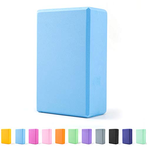 DoBetters Pilates Yoga Block Foaming Foam Brick Exercise Fitness (Light Blue)