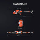 OMPHOBBY M1 EVO RC Helicopter Dual Brushless Motors Direct-Drive Mini RC Helicopters for Adults, 3D Flight Remote Control Airplane 6 Channel Heli BNF Red (Futaba S-FHSS Protocol)