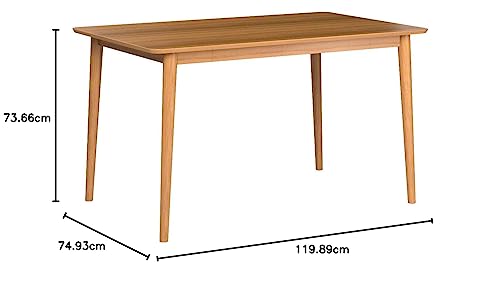 ZINUS Jen 47 Inch Wood Dining Table/Solid Wood Kitchen Table/Easy Assembly, Natural