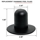 SKARUMMER Pool Wall Plug Replacement for Intex Bestway Coleman Summer Escape Ground Swimming Pools Filter Pump Strainer Hole Plug Stopper (4 Pack Black)