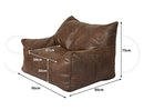 Marlow Bean Bag Chair Cover PU Indoor Home Game Lounger Seat Lazy Sofa Large
