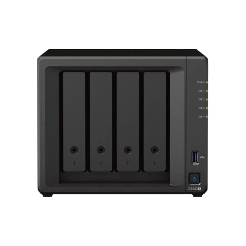 Synology DiskStation DS923+ 4-Bay 3.5" Diskless, AMD Dual Core CPU, 4GB RAM, 2xGbE NAS + Optional 10GbEconnectivity, 2 x USB3.2, 1 x eSATA, 3 Year Wty