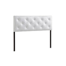 (King, White) - Wholesale Interiors Baxton Studio Baltimore Modern and Contemporary Faux Leather Upholstered Headboard, King, White