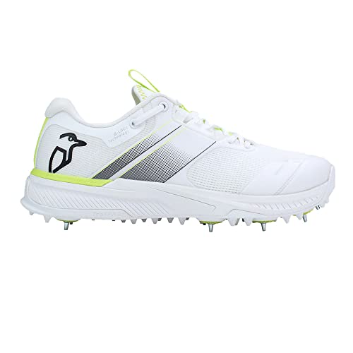 Kookaburra Kc Players Spike Cricket Shoe Cricket Shoe, Unisex Cricket Shoe White Lime