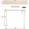 SHW Small Electric Height Adjustable Sit Stand Desk with Hanging Hooks and Cable Management, 40 x 22 Inches, White Frame and Maple Top