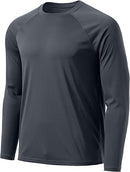 TSLA Men's UPF 50+ Long Sleeve Rashy Rash Guard, UV/Sun Protection Quick Dry Swim Shirts MSS22-KCH X-Large