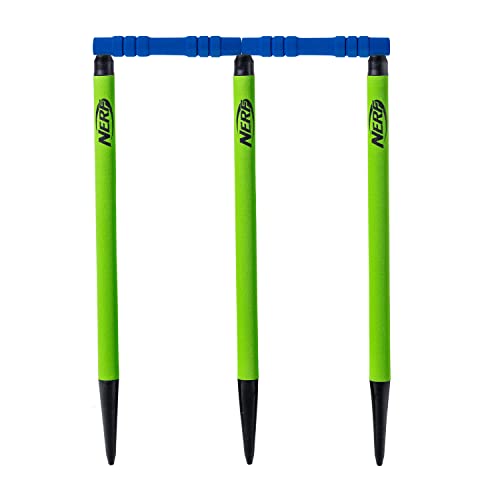 NERF Foam Cricket Set - Full Starter Cricket Set with 30" Foam Cricket Bat, (2) Foam Balls + (3) Plastic Wickets - Perfect for Adults, Kids + Beginners - Full Foam Cricket Set