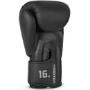 Meister [Critical] Boxing Gloves - Ergonomic High-Density Training Gloves - Matte Black - 16 Ounce