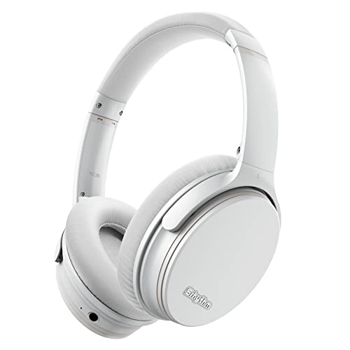 Srhythm NC35 Noise Cancelling Headphones Wireless Bluetooth 5.3, Fast Charge Over-Ear Lightweight Headset with Microphones,Mega Bass 50+ Hours’ Playtime