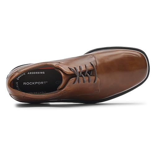 ROCKPORT Men's Margin Oxford, New Brown, 11 X-Wide