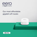 Amazon eero 6+ dual-band mesh Wi-Fi 6 router, with built-in Zigbee smart home hub and 160 MHz client device support