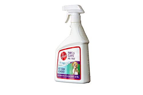 Hoover Paws & Claws Stain Remover Spray, Easy Removal of Tough Soils, Eliminate Stubborn Pet Stains, 0.75 Litre