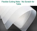 Greengoal Clear Placemats Washable Non-Slip Heat-Resistant, Transparent Mats for Dining Table, Office Desk, Shelves, and Kitchen Counter Cover. (4pcs)