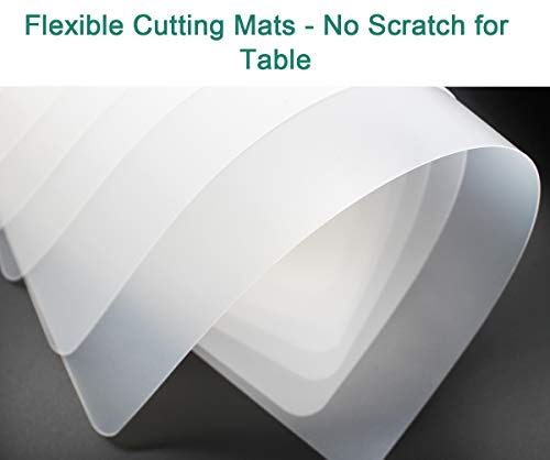Greengoal Clear Placemats Washable Non-Slip Heat-Resistant, Transparent Mats for Dining Table, Office Desk, Shelves, and Kitchen Counter Cover. (4pcs)