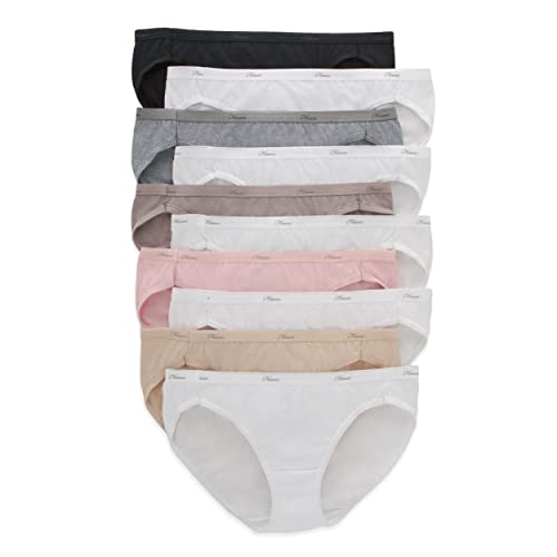 Hanes Women's 10 Pack Cotton Bikini Panty, Assorted, Size 9